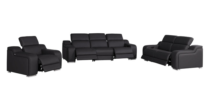 1116 - 6-Piece Modular Power Reclining Sofa, Loveseat &amp; Chair Set In With 5 Power Recliners &amp; Power Headrests
