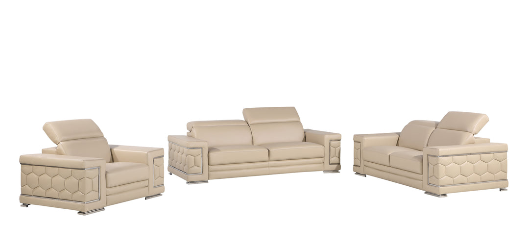 296 - Genuine Leather Living Room Set