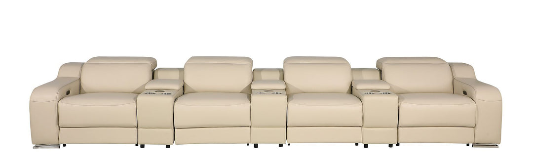 1116 - 7-Piece Modular Power Reclining Sofa In With 4 Power Recliners &amp; Power Headrests