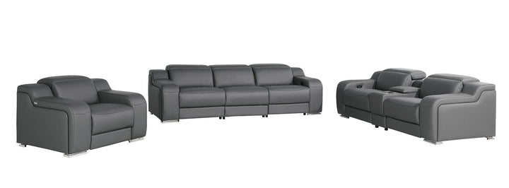 1116 - 7-Piece Modular Power Reclining Sofa, Loveseat &amp; Chair Set In With 6 Power Recliners &amp; Power Headrests
