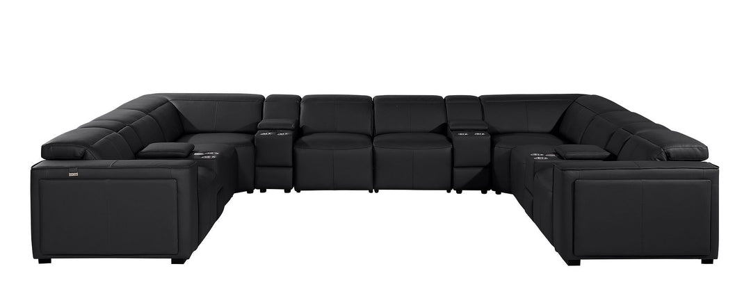 1224 - 12-Piece U-Shaped Sectional Sofa In With 4 Power Recliners &amp; Power Headrests