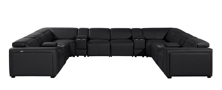 1224 - 12-Piece U-Shaped Sectional Sofa In With 4 Power Recliners &amp; Power Headrests