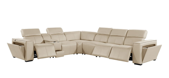 1224 - 7-Piece L-Shaped Sectional Sofa In With 3 Power Recliners &amp; Power Headrests