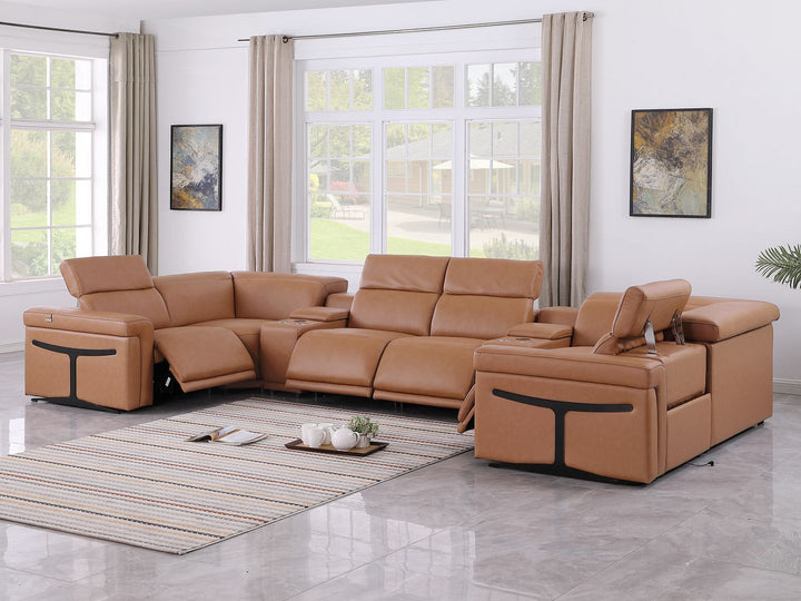 1126 - 8-Piece U-Shaped Sectional Sofa In With 4 Power Recliners &amp; Power Headrest