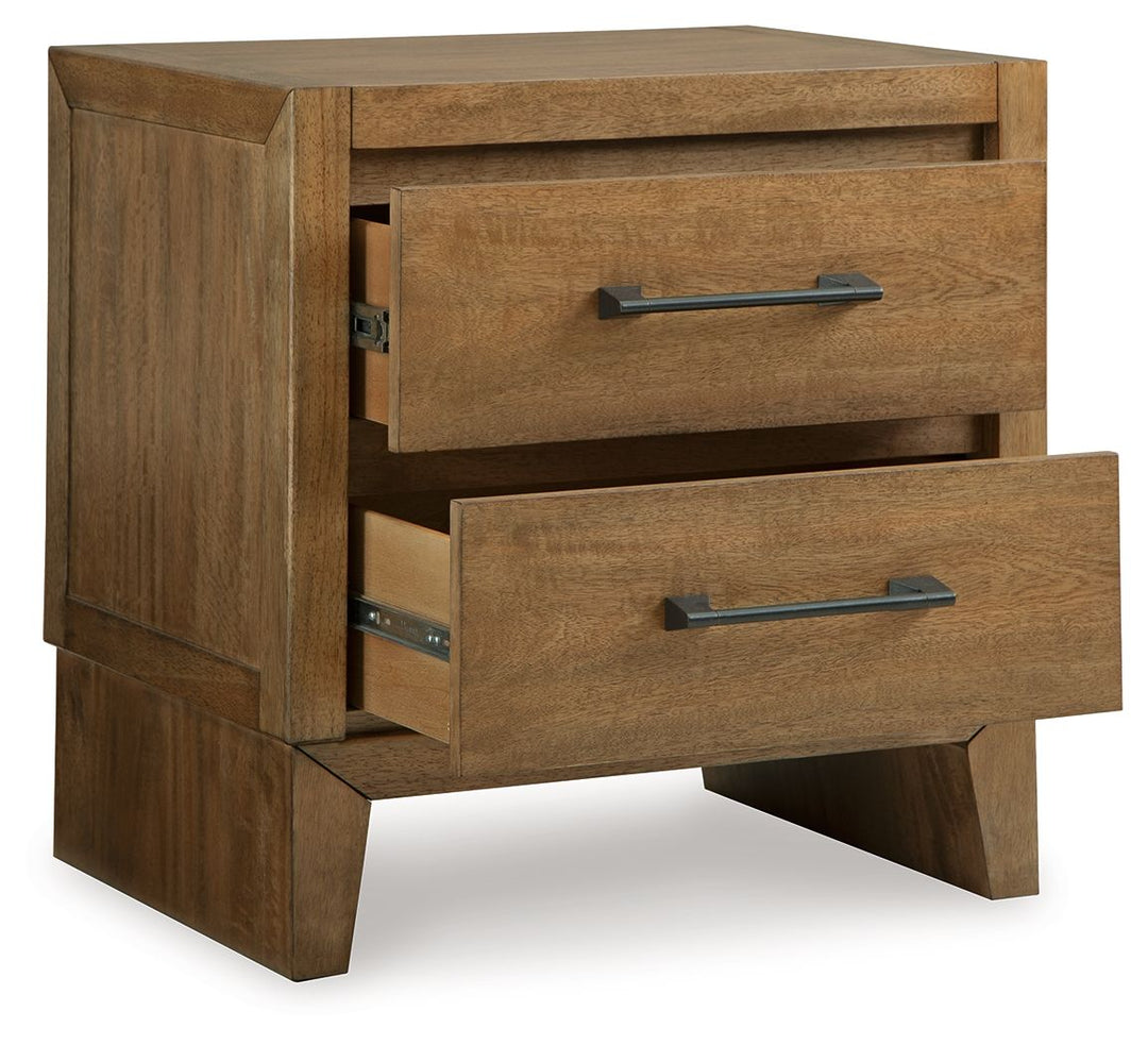 Sherbana - Light Brown - Two Drawer Night Stand