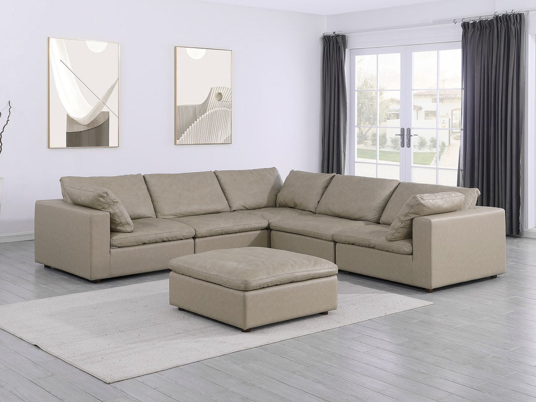 1100 - 6-Piece L-Shaped Sectional (Top-Grain Italian Leather)
