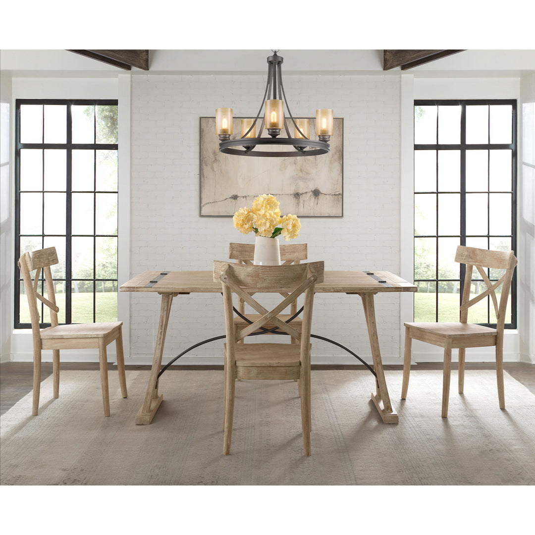 Callista - Folding Top 5 Piece Dining Set-Table And Four Chairs - Beach