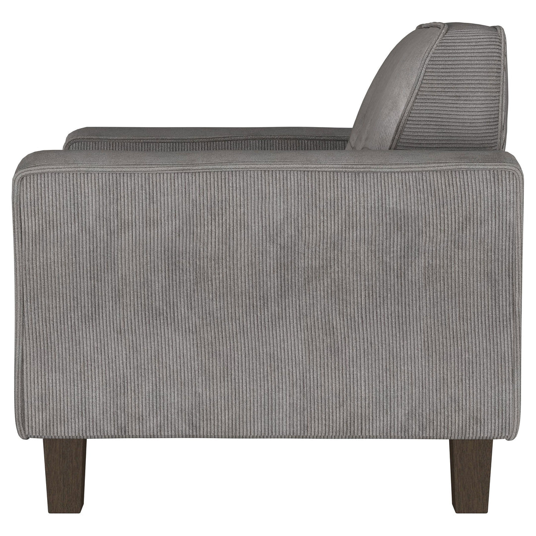 Deerhurst - Upholstered Track Arm Tufted Accent Chair - Charcoal