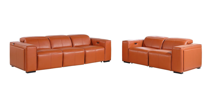 1224 - 5-Piece Modular Power Reclining Sofa And Loveseat Set In With 4 Power Recliners &amp; Power Headrests