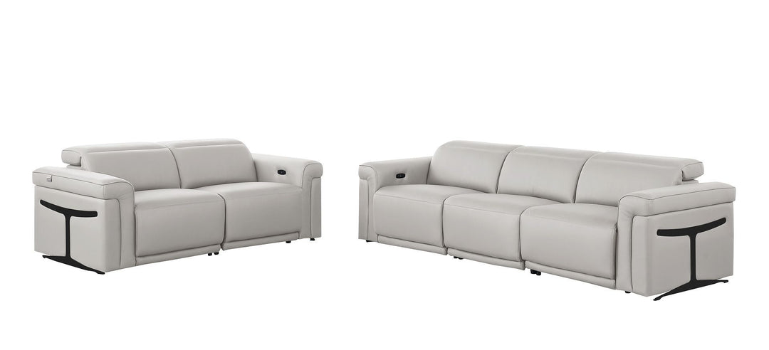 1126 - 5-Piece Modular Power Reclining Sofa And Loveseat Set In With 4 Power Recliners &amp; Power Headrests