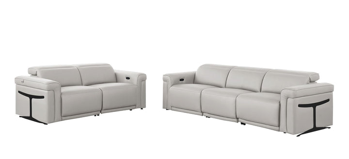 1126 - 5-Piece Modular Power Reclining Sofa And Loveseat Set In With 4 Power Recliners &amp; Power Headrests