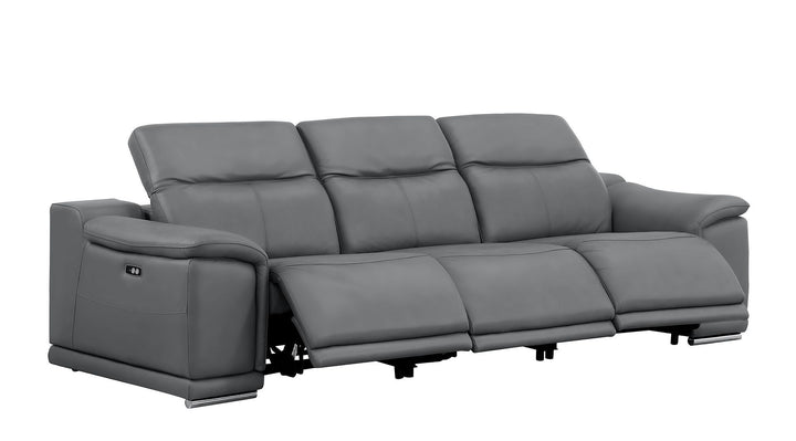 2679 - Genuine Leather Reclining Set (Sofa And Loveseat With 5 Power Recliners)