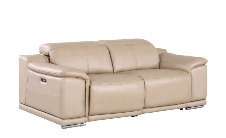 2679 - Genuine Leather Loveseat With Dual Power Recliners