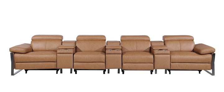 1246 - Modular Power Triple Reclining Triple Console Sofa With Power Reclining Headrests