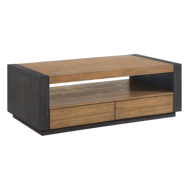 Breckenridge - Coffee Table & 4 Drawers - Light Oak / Black