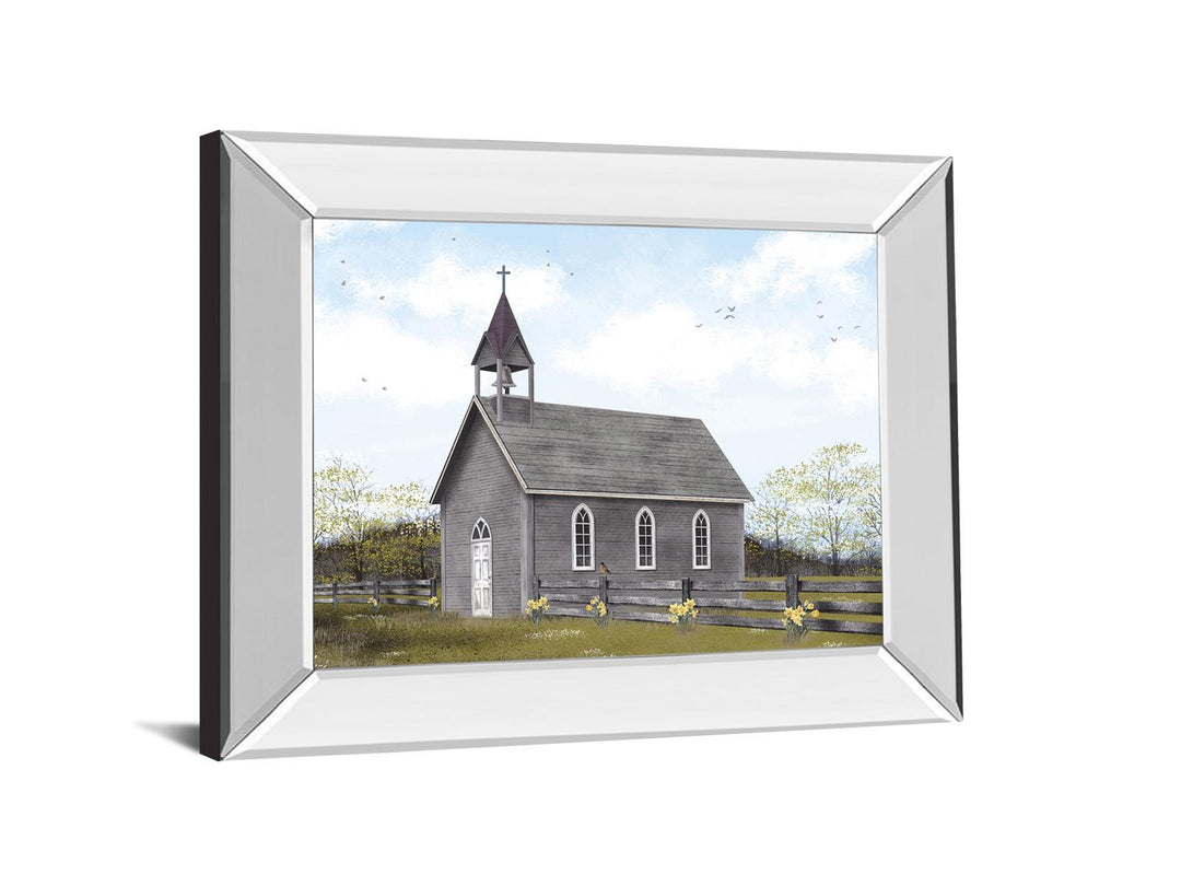 He Is Risen By Billy Jacobs - Mirror Framed Print Wall Art - Dark Gray