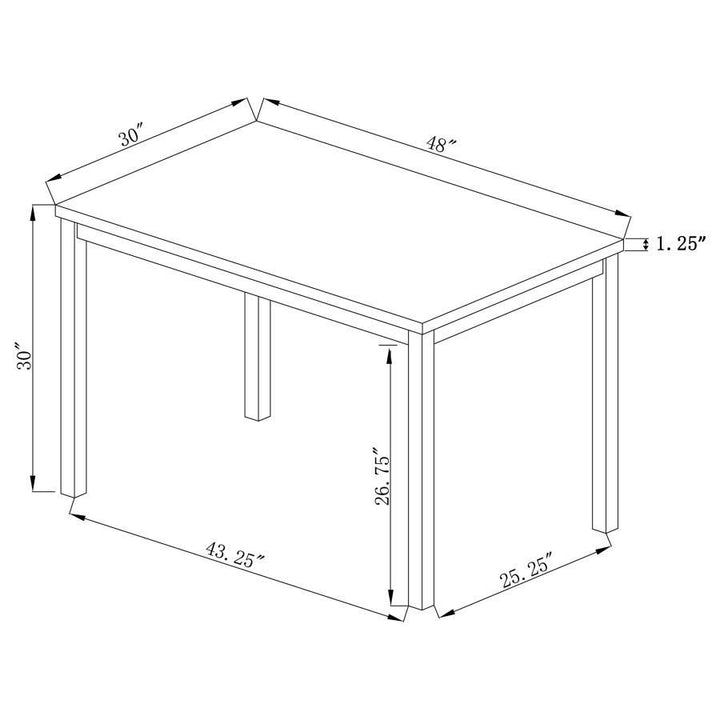 Garza - Rectangular Composite Wood Dining Table - Gray