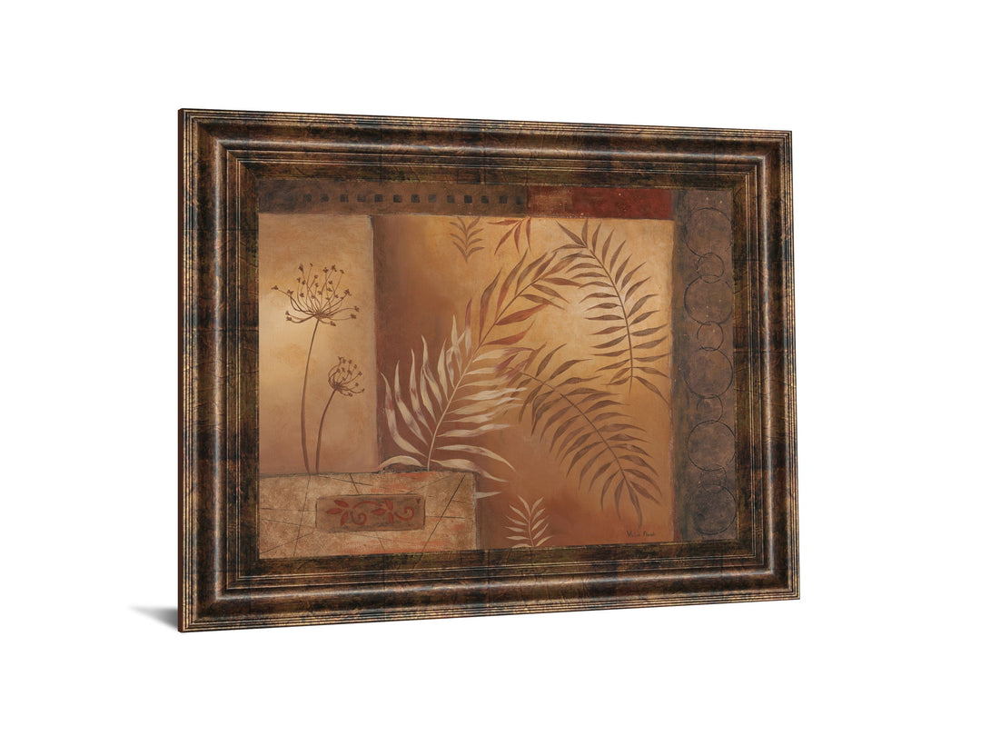Modern Fern I By Vivian Flasch - Framed Print Wall Art - Light Brown