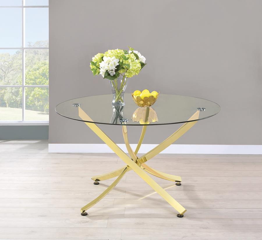 Beckham - Round Glass Top Dining Table