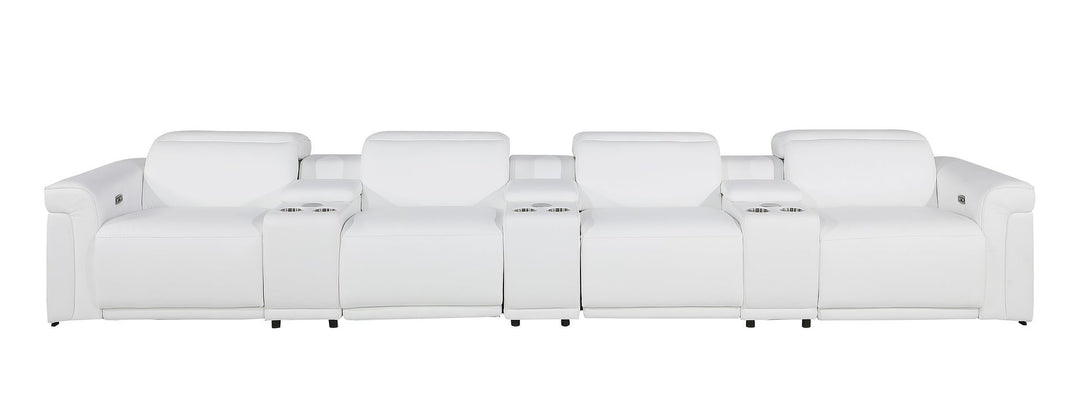 1126 - 7-Piece Modular Power Reclining Sofa In With 4 Power Recliners &amp; Power Headrests