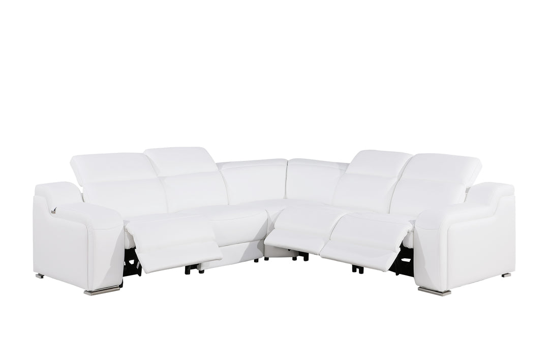 1116 - Power Reclining Italian Leather Sectional