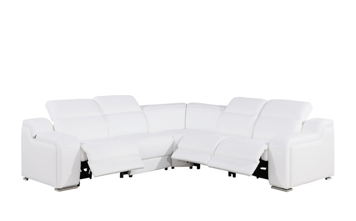 1116 - Power Reclining Italian Leather Sectional