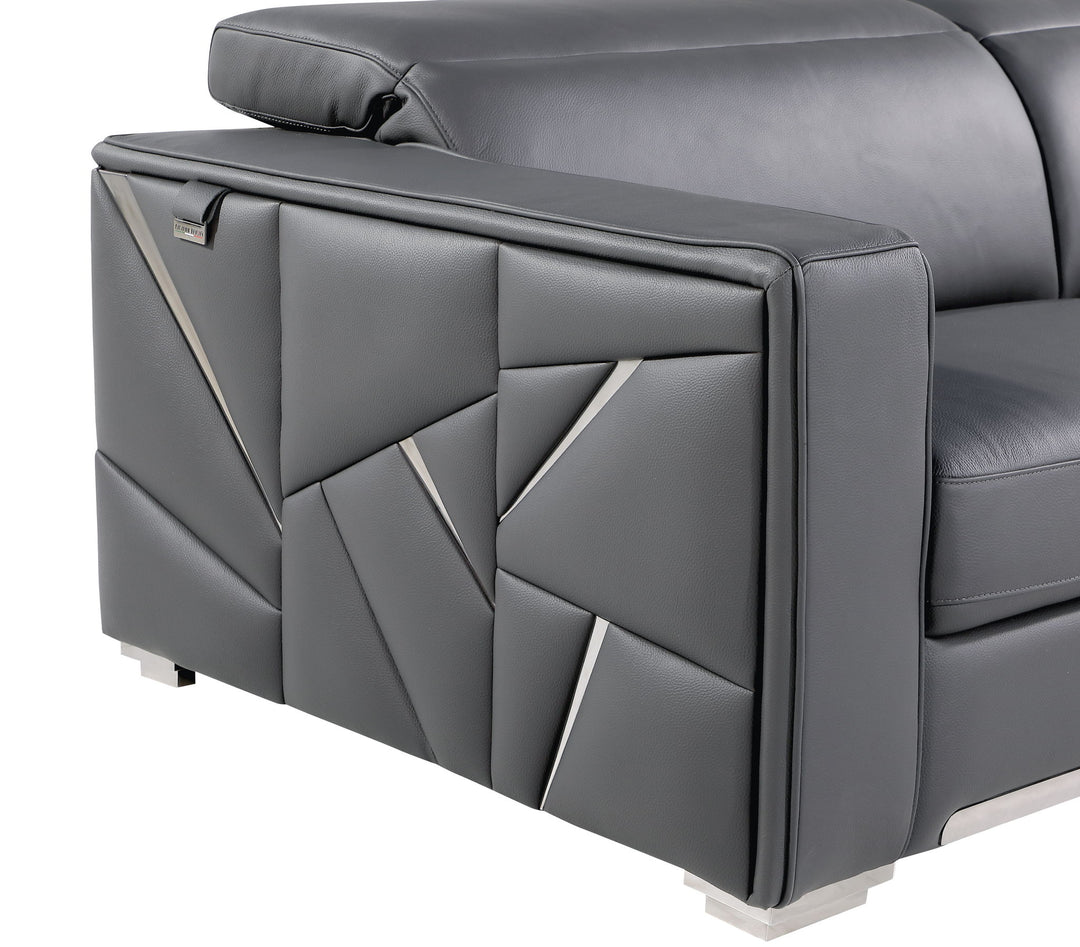 1120 - Top Grain Italian Leather Living Room Set