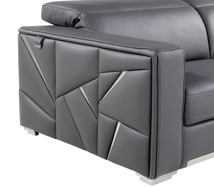 1120 - Top Grain Italian Leather Living Room Set