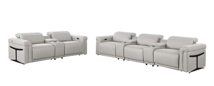1126 - 8-Piece Modular Power Reclining Sofa &amp; Loveseat Set In With 5 Power Recliners &amp; Power Headrests