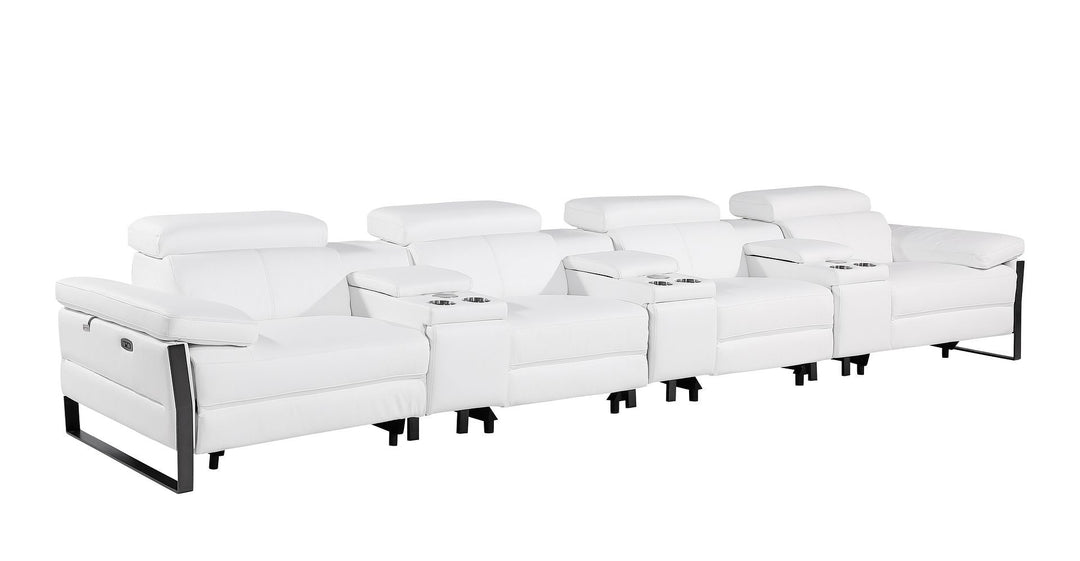 1246 - Modular Power Triple Reclining Triple Console Sofa With Power Reclining Headrests