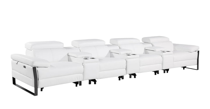 1246 - Modular Power Triple Reclining Triple Console Sofa With Power Reclining Headrests