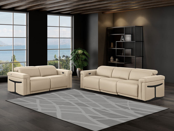 1126 - 5-Piece Modular Power Reclining Sofa And Loveseat Set In With 4 Power Recliners & Power Headrests