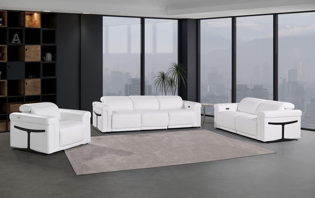 1126 - 6-Piece Modular Power Reclining Sofa, Loveseat & Chair Set In With 6 Power Recliners & Power Headrests
