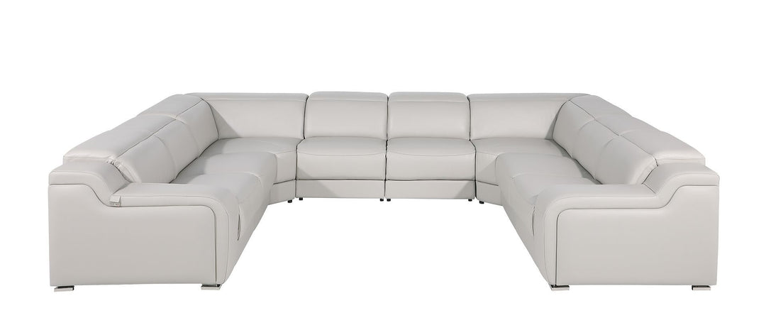 1116 - 8-Piece U-Shaped Sectional Sofa In With 4 Power Recliners &amp; Power Headrests