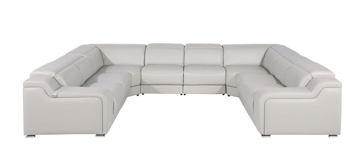 1116 - 8-Piece U-Shaped Sectional Sofa In With 4 Power Recliners &amp; Power Headrests