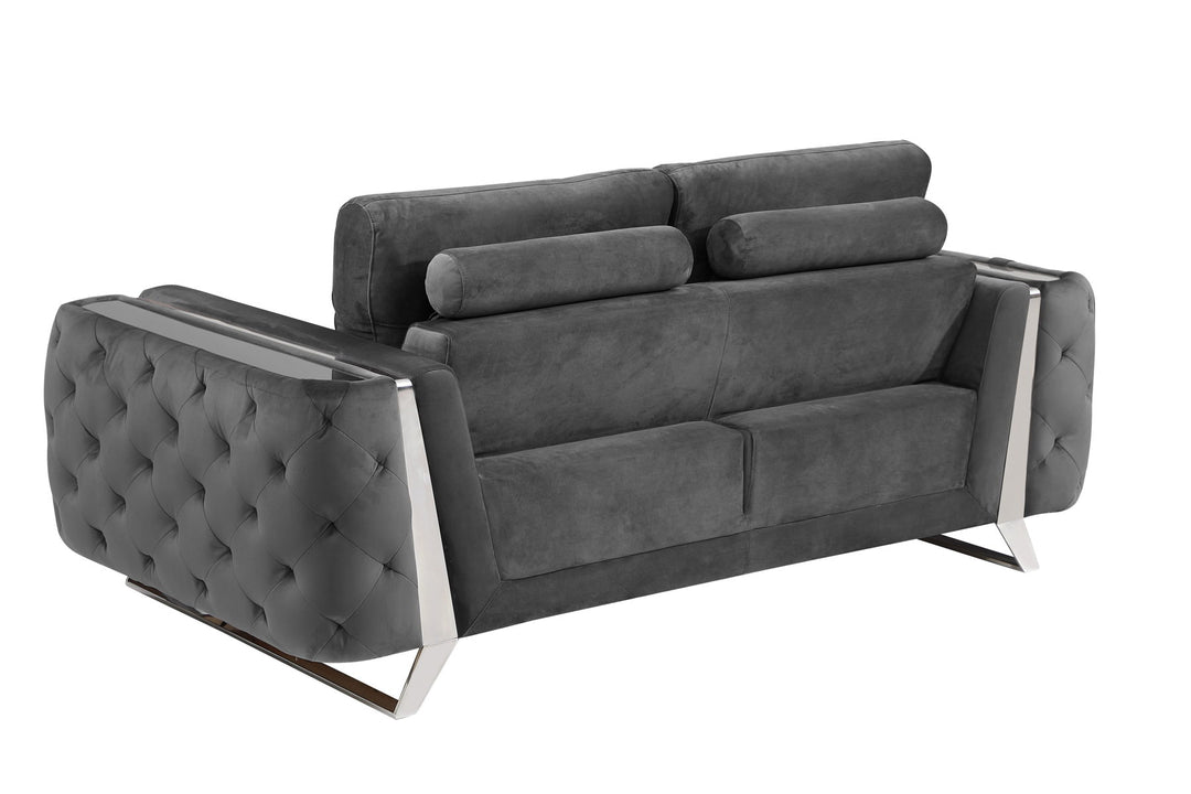 1051 - Contemporary Velvet Loveseat