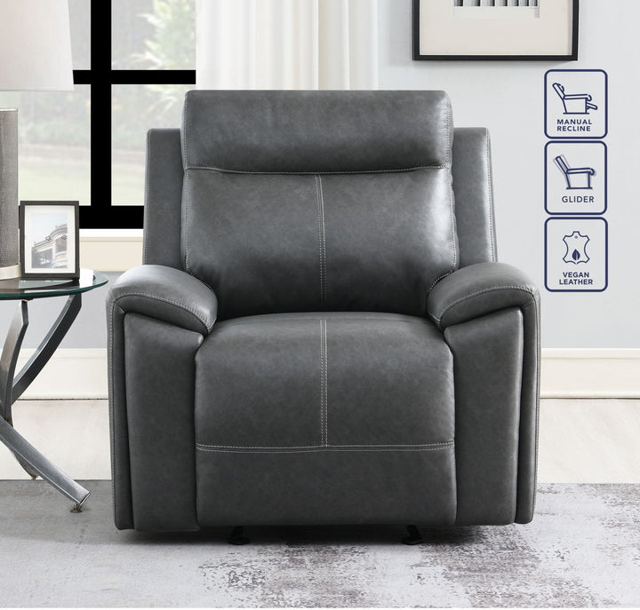 Gaston - Manual Recliner - Gray