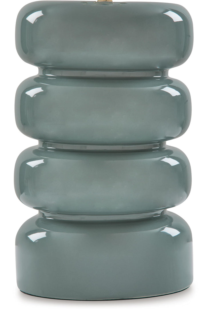 Clayard - Ceramic Table Lamp - Gray Blue