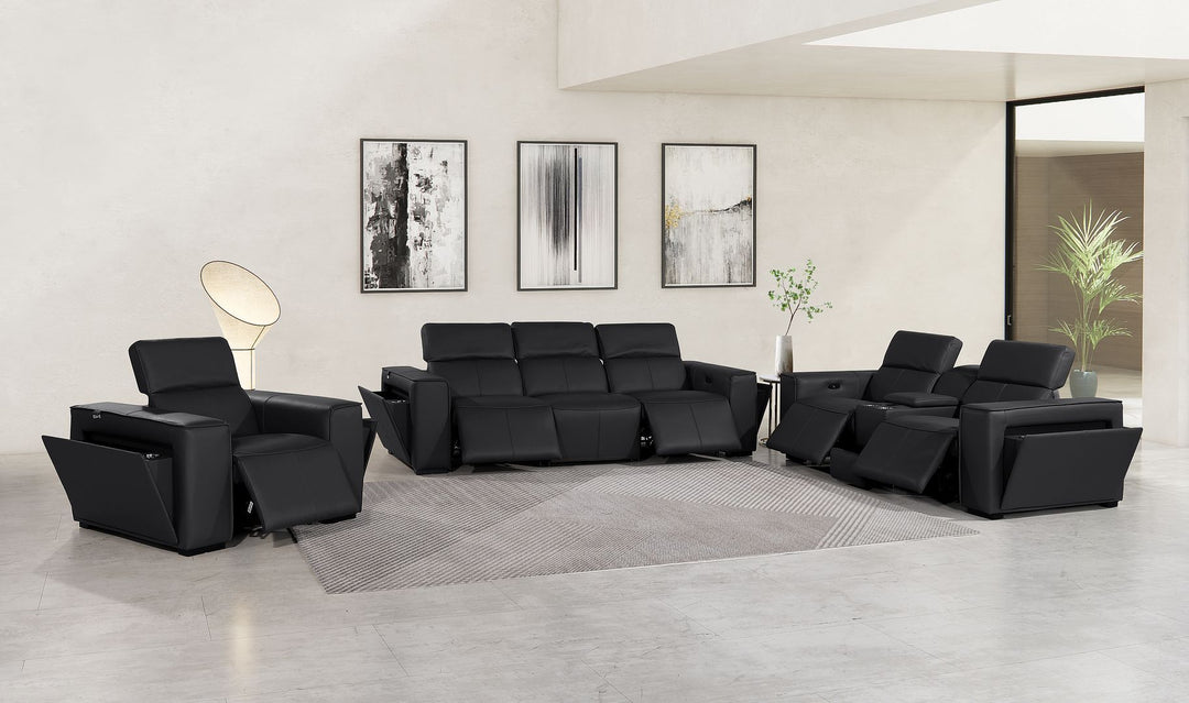 1224 - 7-Piece Modular Power Reclining Sofa, Loveseat &amp; Chair Set In With 5 Power Recliners &amp; Power Headrests