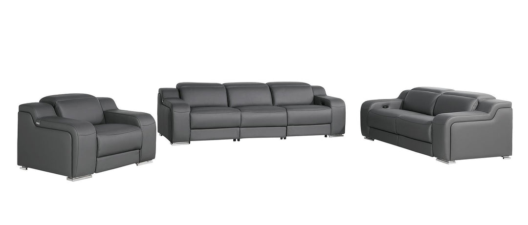 1116 - 6-Piece Modular Power Reclining Sofa, Loveseat &amp; Chair Set In With 5 Power Recliners &amp; Power Headrests