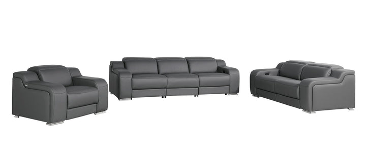 1116 - 6-Piece Modular Power Reclining Sofa, Loveseat &amp; Chair Set In With 5 Power Recliners &amp; Power Headrests