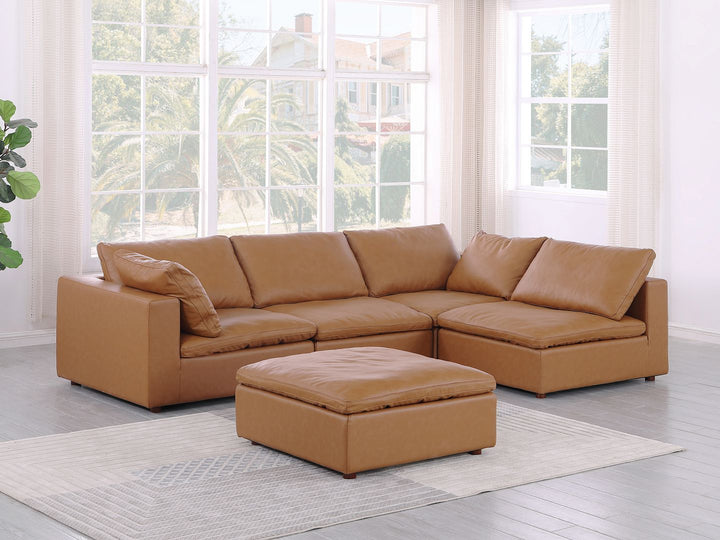 1100 - 5-Piece Right Arm Facing 3-Seat Sectional (Top-Grain Italian Leather)