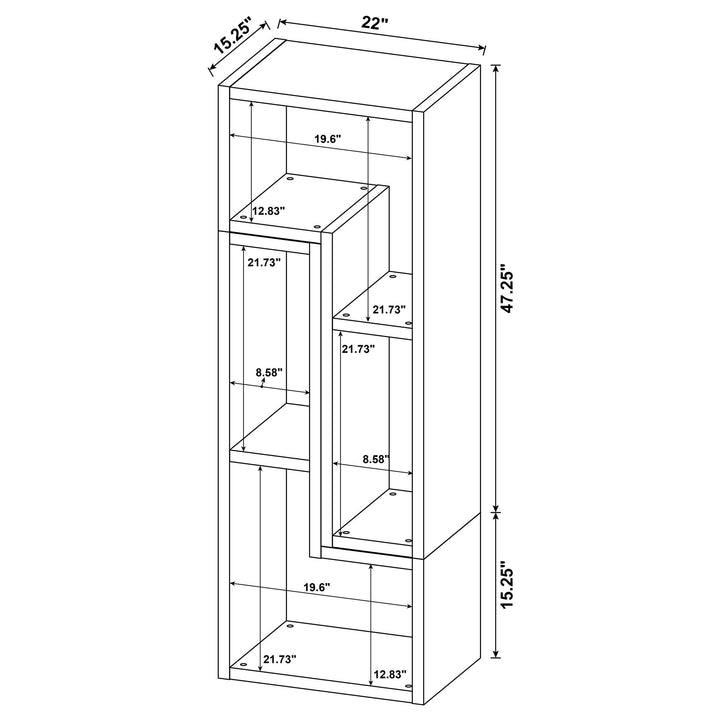Velma Multipurpose TV Stand and Bookshelf White