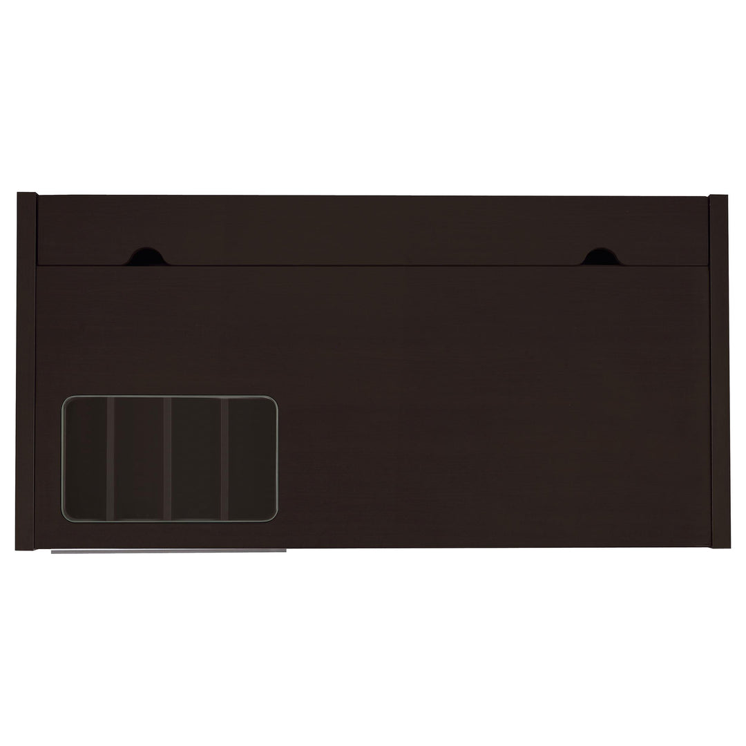 Halston 47-inch 2-drawer Office Desk with Cabinet Cappuccino