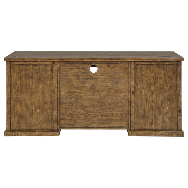 Altidore 68-inch 7-drawer Executive Home Office Desk Distressed Brown