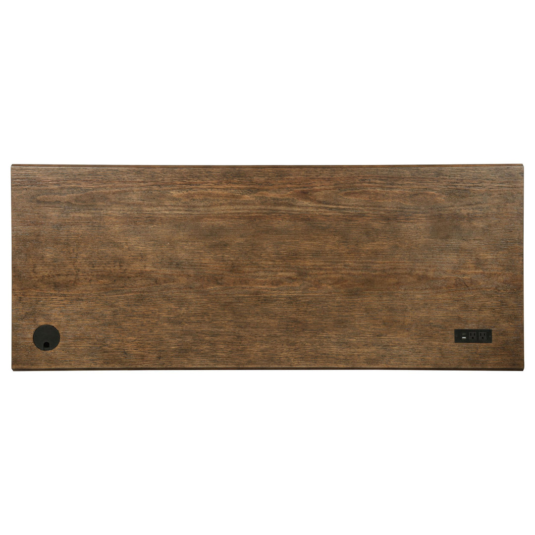 Altidore 68-inch 7-drawer Executive Home Office Desk Distressed Brown