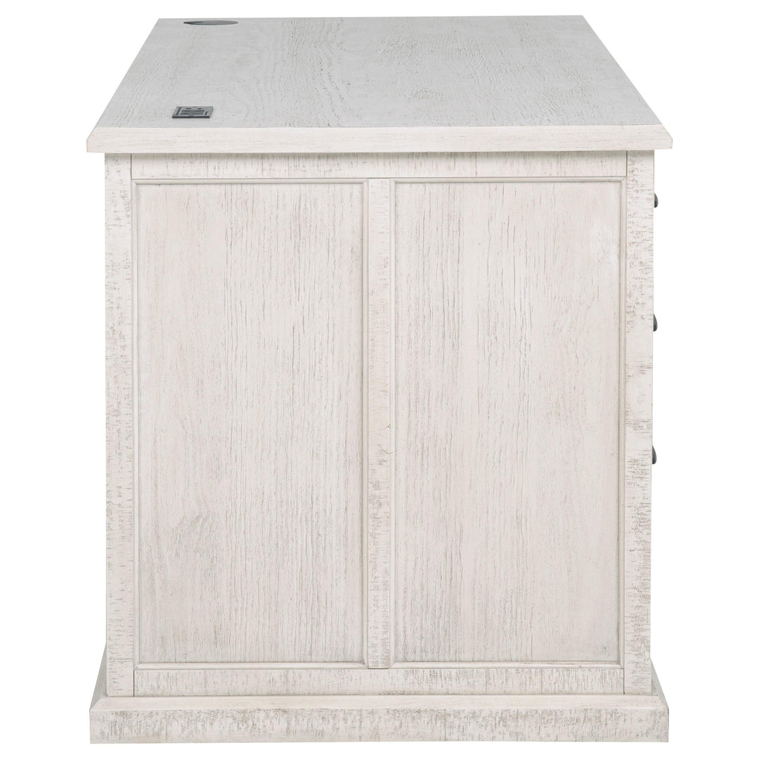 Altidore 68-inch 7-drawer Executive Home Office Desk Distressed White