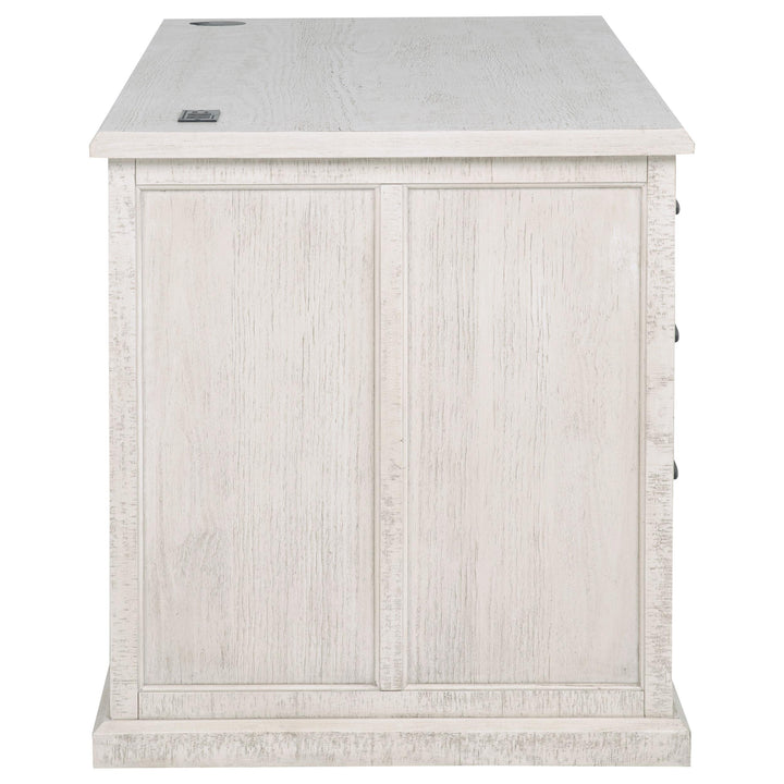 Altidore 68-inch 7-drawer Executive Home Office Desk Distressed White