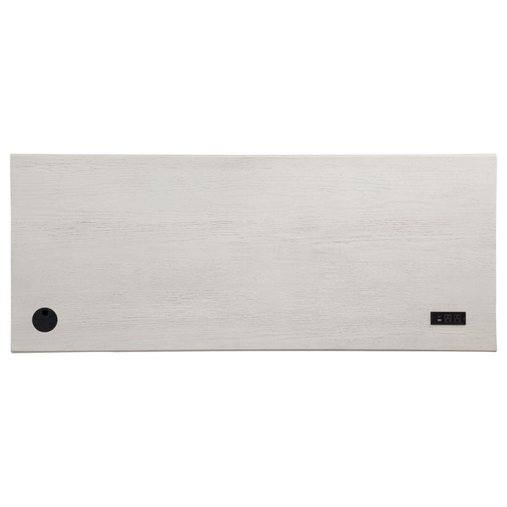 Altidore 68-inch 7-drawer Executive Home Office Desk Distressed White