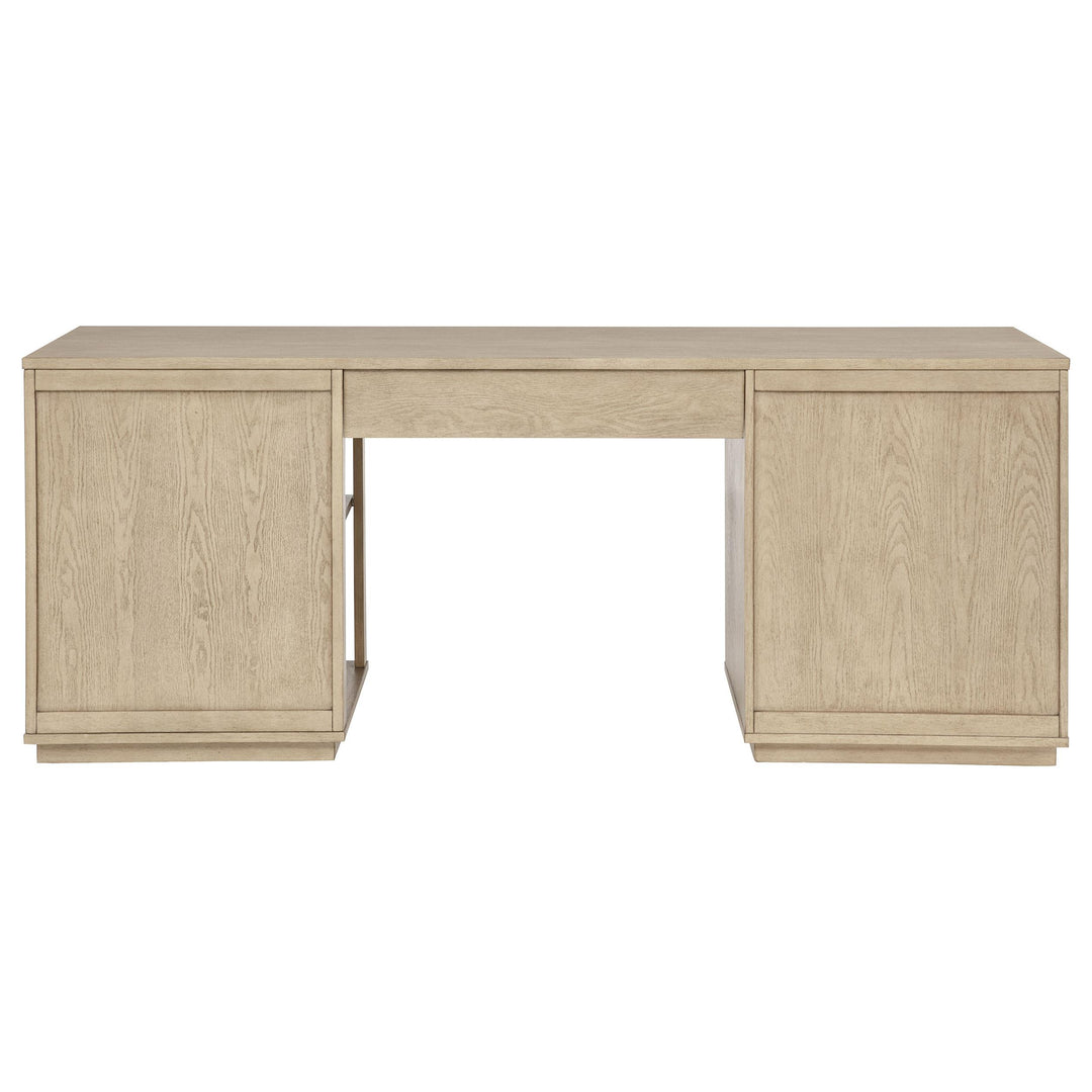 Harkes 75-inch 3-drawer Computer Desk with Adjustable Shelf Light Elm